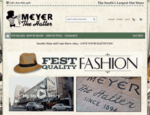 Tablet Screenshot of meyerthehatter.com